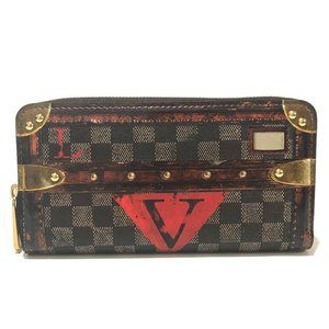 Authenticated used Louis Vuitton Zippy ILLUSTRE Holiday Ski Bear Women's Long Wallet N63379 Monogram Brown, Adult Unisex, Size: (HxWxD): 11cm x 20cm x